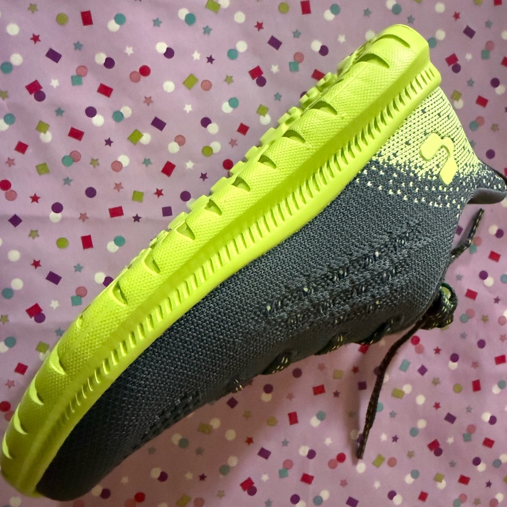 Kids Gray and Yellow Sneakers